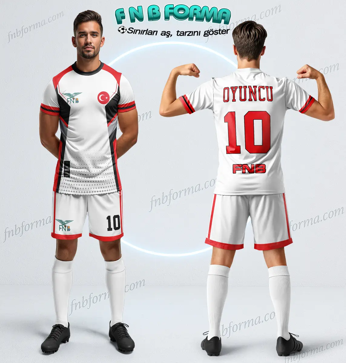 Classic White Red Football Kit